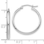 10k White Gold Polished Hoop Earring - Product Photo
