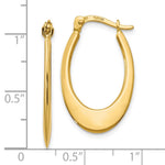 10K Yellow Gold Polished Hoop Earrings - Product Photo