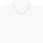 10K White Gold 1.3mm Diamond-Cut Machine Made Rope Chain Necklace 16"-24" - Product Photo