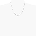 10K White Gold 1.3mm Diamond-Cut Machine Made Rope Chain Necklace 16"-24" - Product Photo