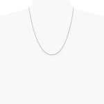 10K White Gold 1.3mm Diamond-Cut Machine Made Rope Chain Necklace 16"-24" - Product Photo