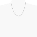 10K White Gold 1.6mm Diamond-Cut Machine Made Rope Chain Necklace 18"-24" - Product Photo