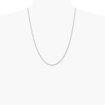 10K White Gold 1.6mm Diamond-Cut Machine Made Rope Chain Necklace 18"-24" - Product Photo