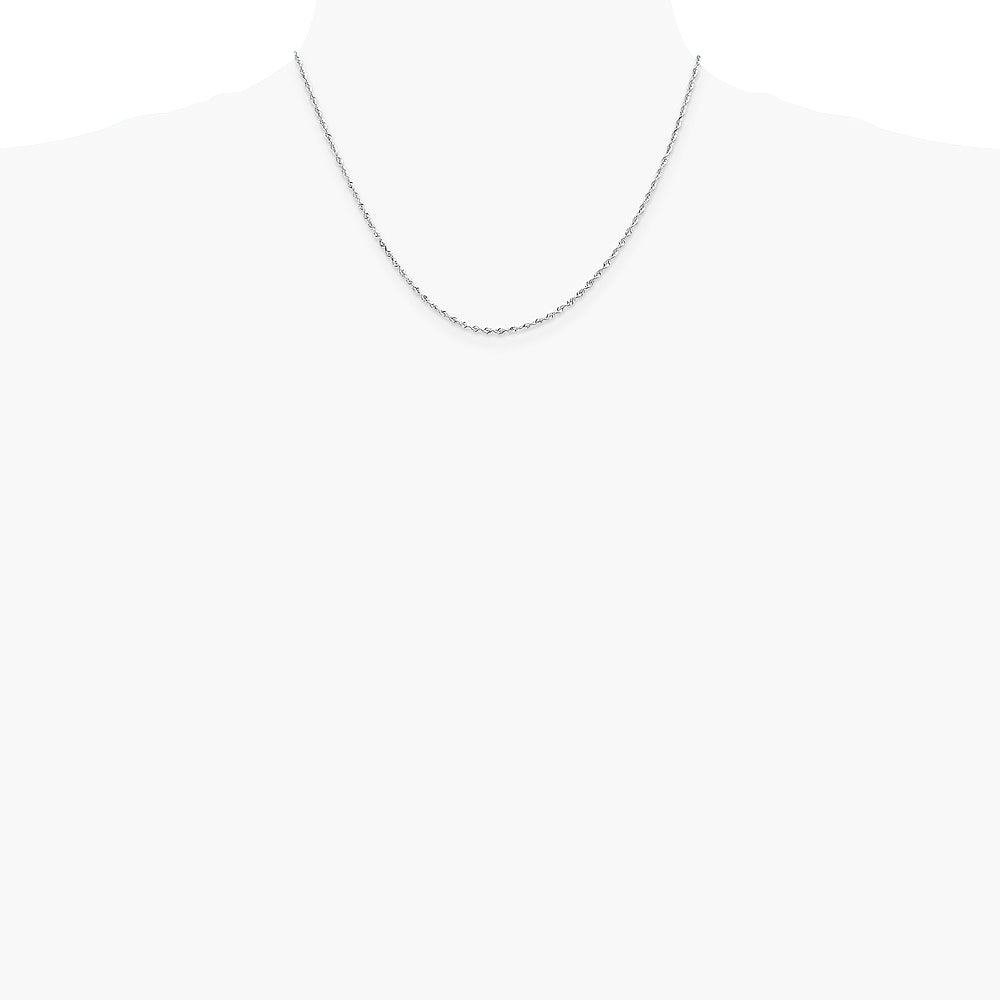 10K White Gold 1.85mm Diamond-Cut Quadruple Rope Chain Necklace 16"-30" - Product Photo