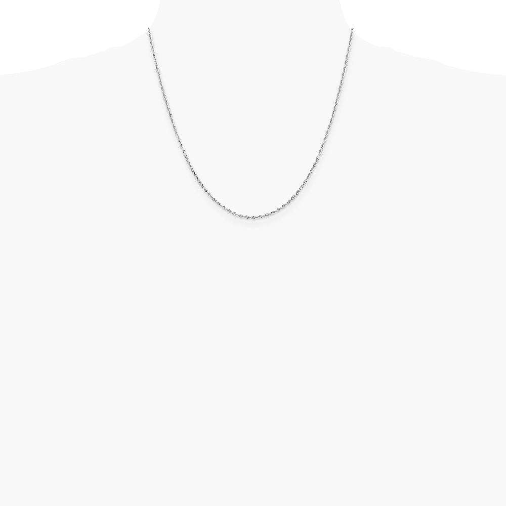 10K White Gold 1.85mm Diamond-Cut Quadruple Rope Chain Necklace 16"-30" - Product Photo