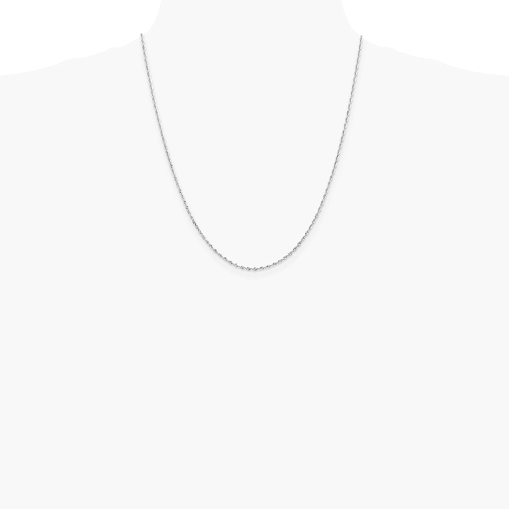 10K White Gold 1.85mm Diamond-Cut Quadruple Rope Chain Necklace 16"-30" - Product Photo