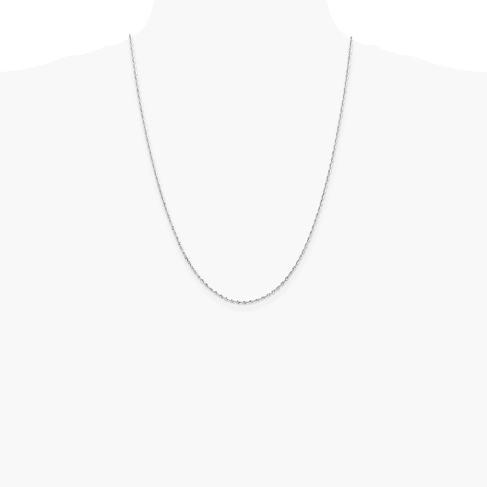 10K White Gold 1.85mm Diamond-Cut Quadruple Rope Chain Necklace 16"-30" - Product Photo
