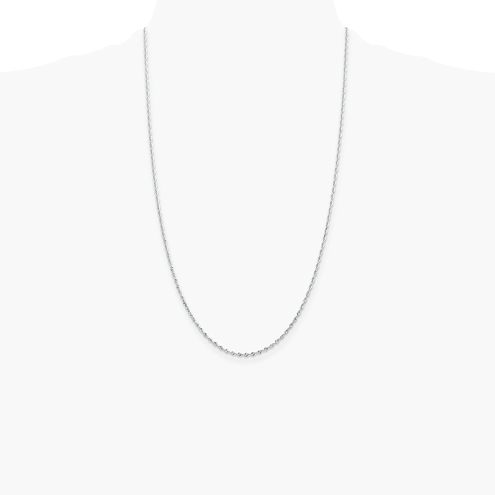 10K White Gold 1.85mm Diamond-Cut Quadruple Rope Chain Necklace 16"-30" - Product Photo