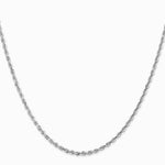 10K White Gold 2.25mm Diamond-Cut Quadruple Rope Chain Necklace 16"-30" - Product Photo
