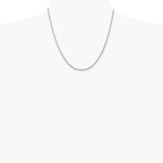 10K White Gold 2.75 mm Diamond-Cut Quadruple Rope Chain Necklace 18"-30" - Product Photo