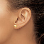 10K Yellow Gold Polished 7mm Ball Post Earrings - Product Photo