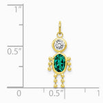 10K / 14K Yellow Gold May Boy Birthstone Charm - Product Photo