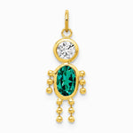 10K / 14K Yellow Gold May Boy Birthstone Charm - Product Photo