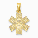 10K / 14K Yellow Gold Medical Jewelry Symbol Pendant - Product Photo