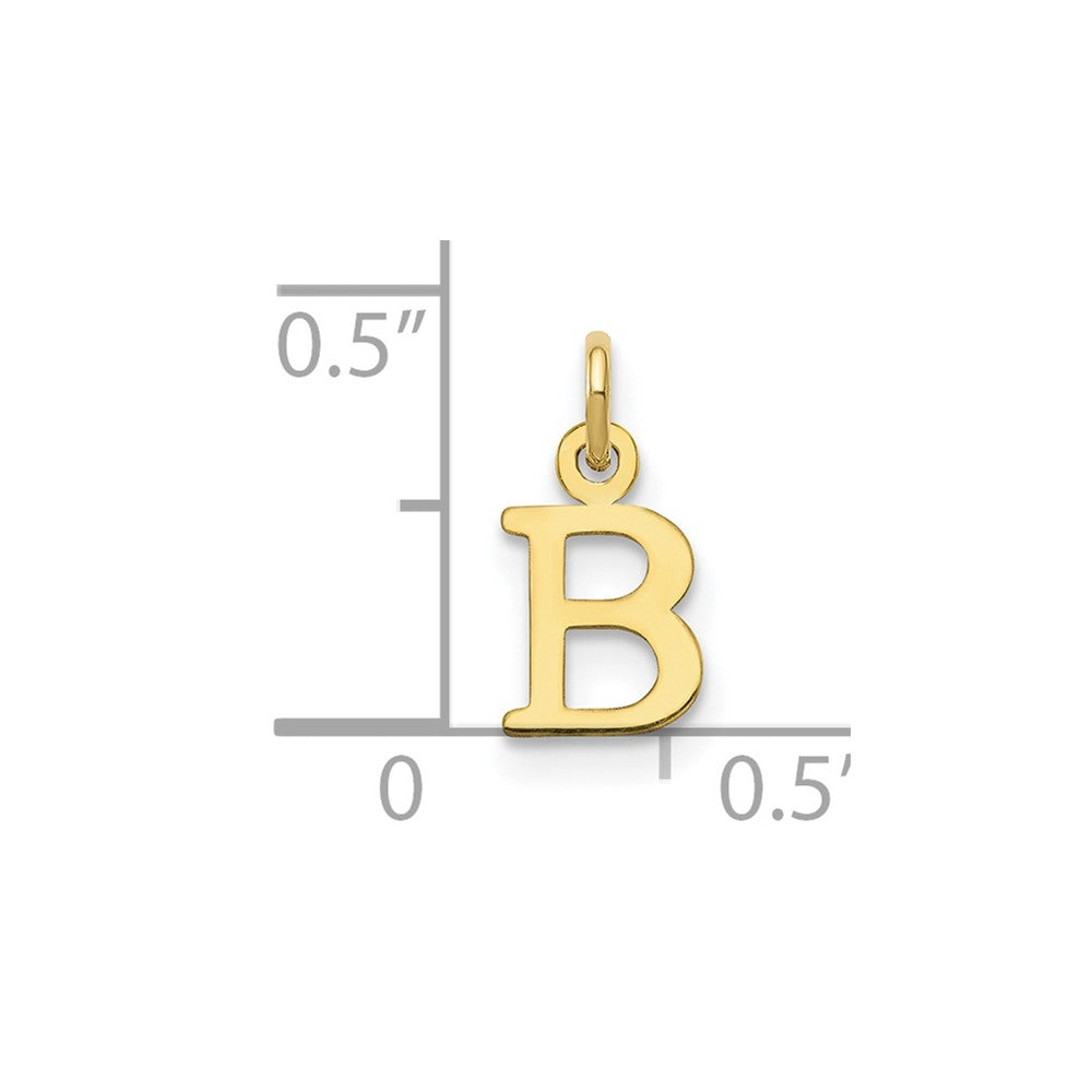10K / 14K Yellow Gold 10KY Cutout Letter B Initial Charm - Product Photo