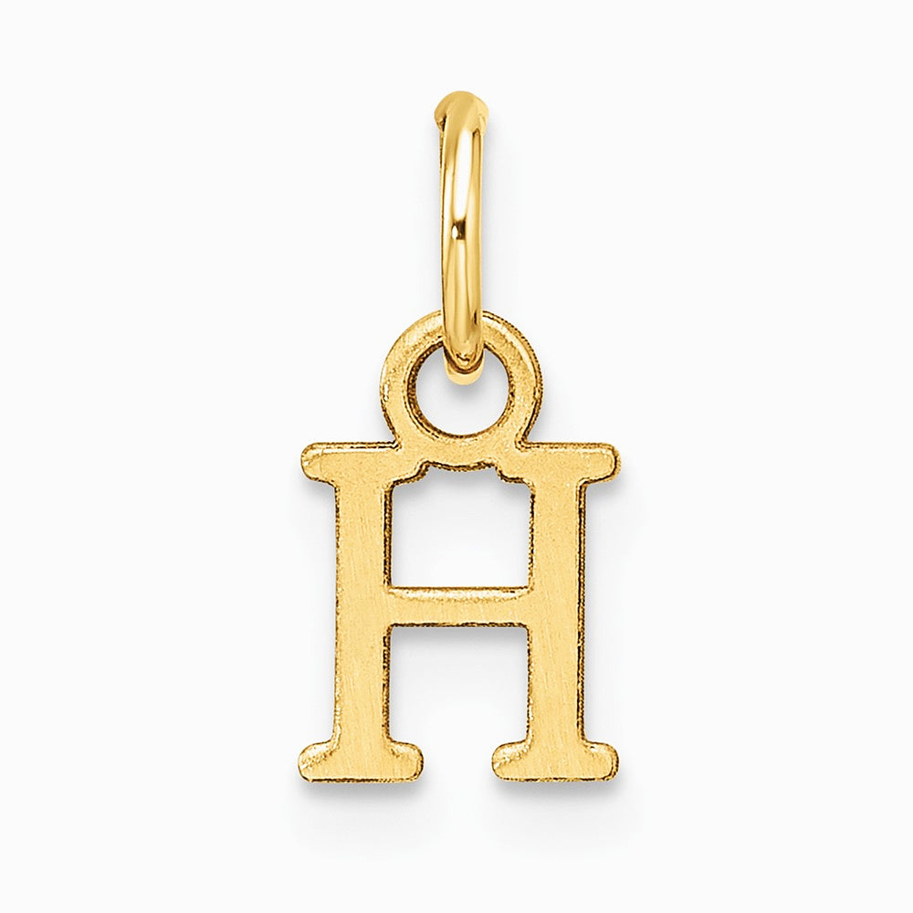 10K / 14K Yellow Gold 10ky Cutout Letter H Initial Charm - Product Photo