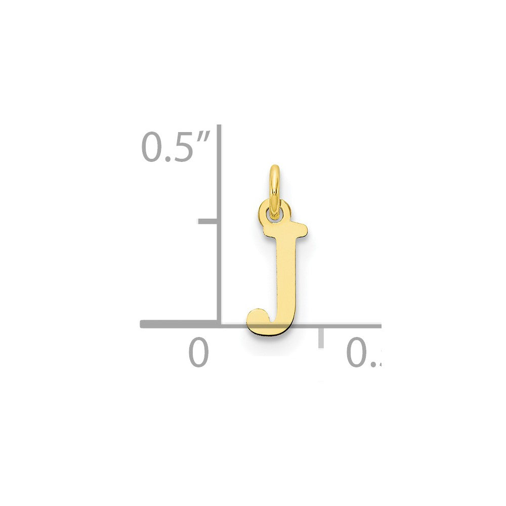 10K / 14K Yellow Gold 10ky Cutout Letter J Initial Charm - Product Photo