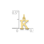 10K / 14K Yellow Gold 10ky Cutout Letter K Initial Charm - Product Photo