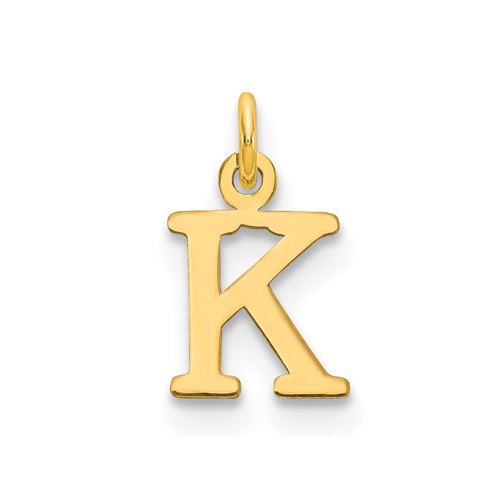 10K / 14K Yellow Gold 10ky Cutout Letter K Initial Charm - Product Photo