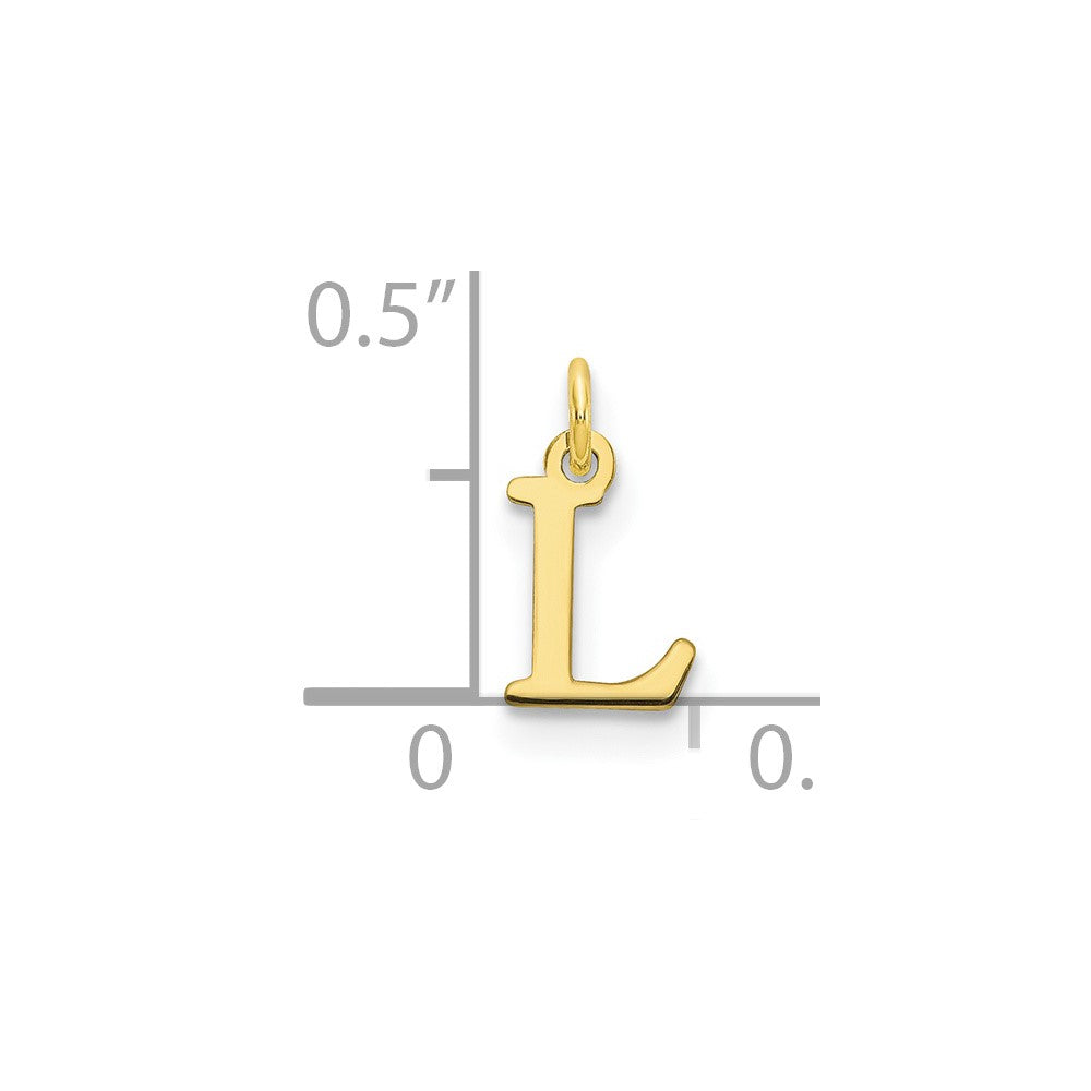 10K / 14K Yellow Gold 10ky Cutout Letter L Initial Charm - Product Photo
