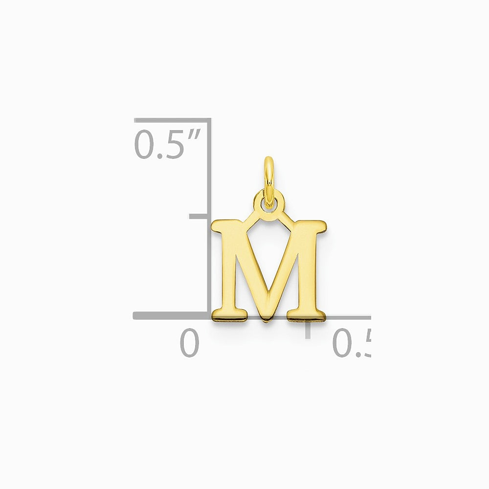 10K / 14K Yellow Gold 10ky Cutout Letter M Initial Charm - Product Photo