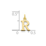 10K / 14K Yellow Gold 10ky Cutout Letter R Initial Charm - Product Photo