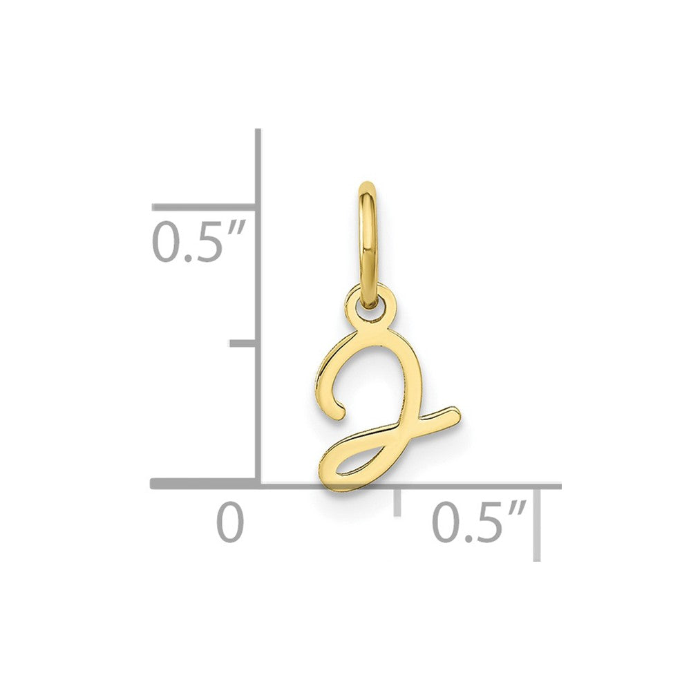 10K / 14K Yellow Gold 10KY Upper case Letter J Initial Charm - Product Photo