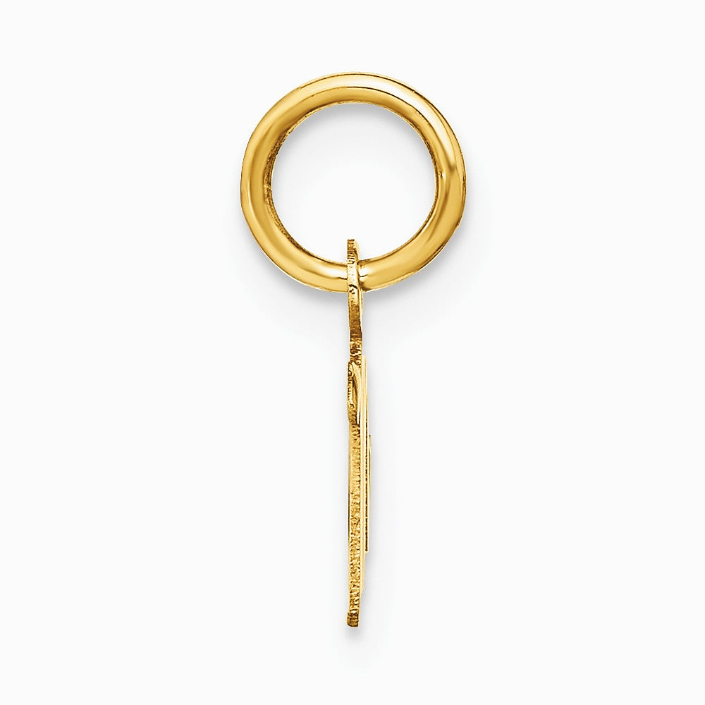 10K / 14K Yellow Gold 10KY Upper case Letter M Initial Charm - Product Photo