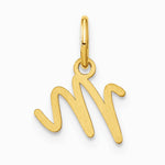 10K / 14K Yellow Gold 10KY Upper case Letter M Initial Charm - Product Photo