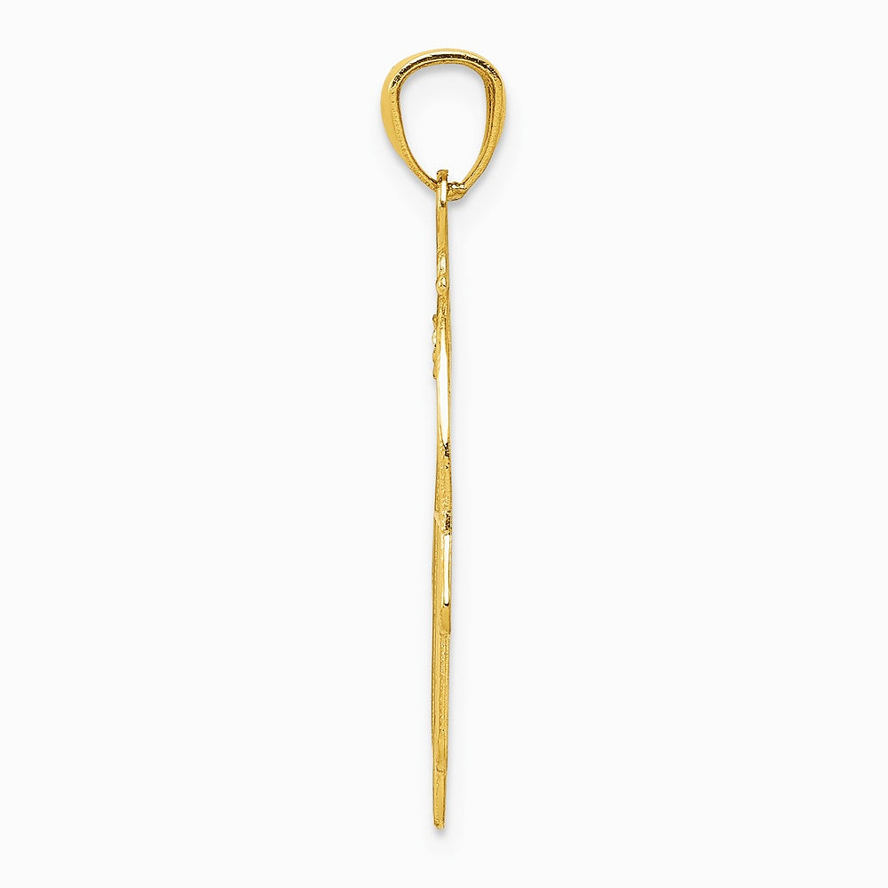 10K / 14K Yellow Gold Hand of God Pendant - Product Photo