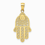 10K / 14K Yellow Gold Hand of God Pendant - Product Photo