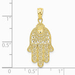 10K / 14K Yellow Gold Hand of God Pendant - Product Photo