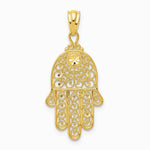 10K / 14K Yellow Gold Hand of God Pendant - Product Photo