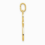 10K / 14K Yellow Gold Polished Cross Pendant - Product Photo