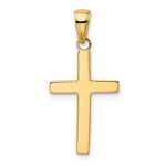 10K / 14K Yellow Gold Polished Cross Pendant - Product Photo
