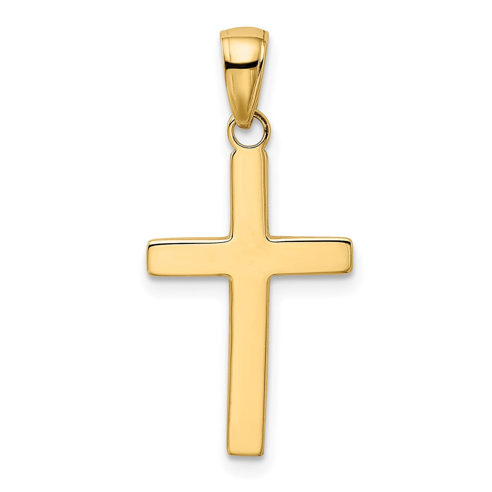 10K / 14K Yellow Gold Polished Cross Pendant - Product Photo