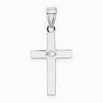 10K / 14K White Gold Polished Cross Pendant - Product Photo