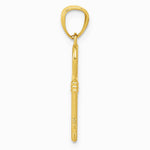 10K / 14K Yellow Gold Polished Heart Key Charm - Product Photo