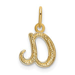 10K / 14K Yellow Gold Letter a Initial Charm - Product Photo
