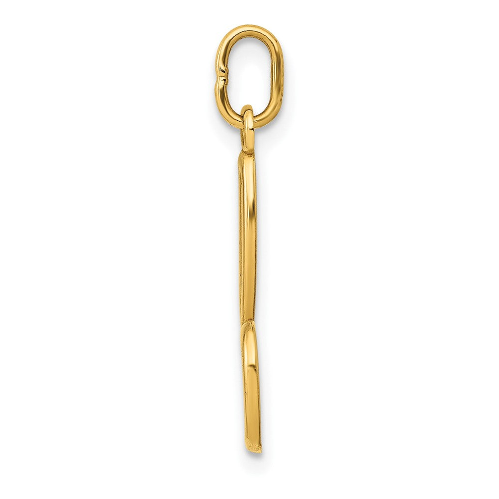 10K / 14K Yellow Gold Letter b Initial Charm - Product Photo