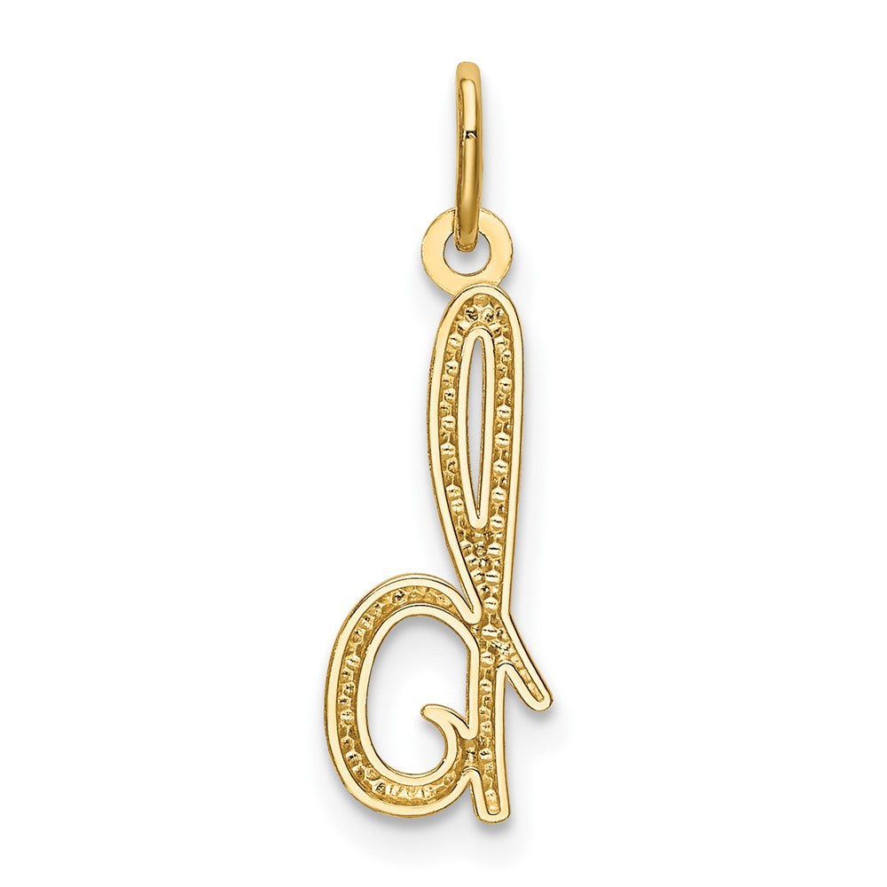 10K / 14K Yellow Gold Letter b Initial Charm - Product Photo