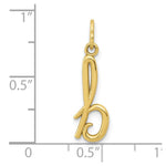 10K / 14K Yellow Gold Letter b Initial Charm - Product Photo