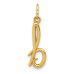 10K / 14K Yellow Gold Letter b Initial Charm - Product Photo