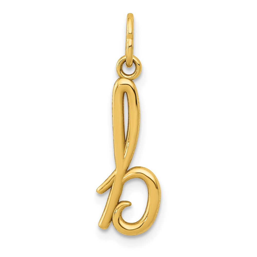 10K / 14K Yellow Gold Letter b Initial Charm