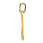 10K / 14K Yellow Gold Letter d Initial Charm - Product Photo