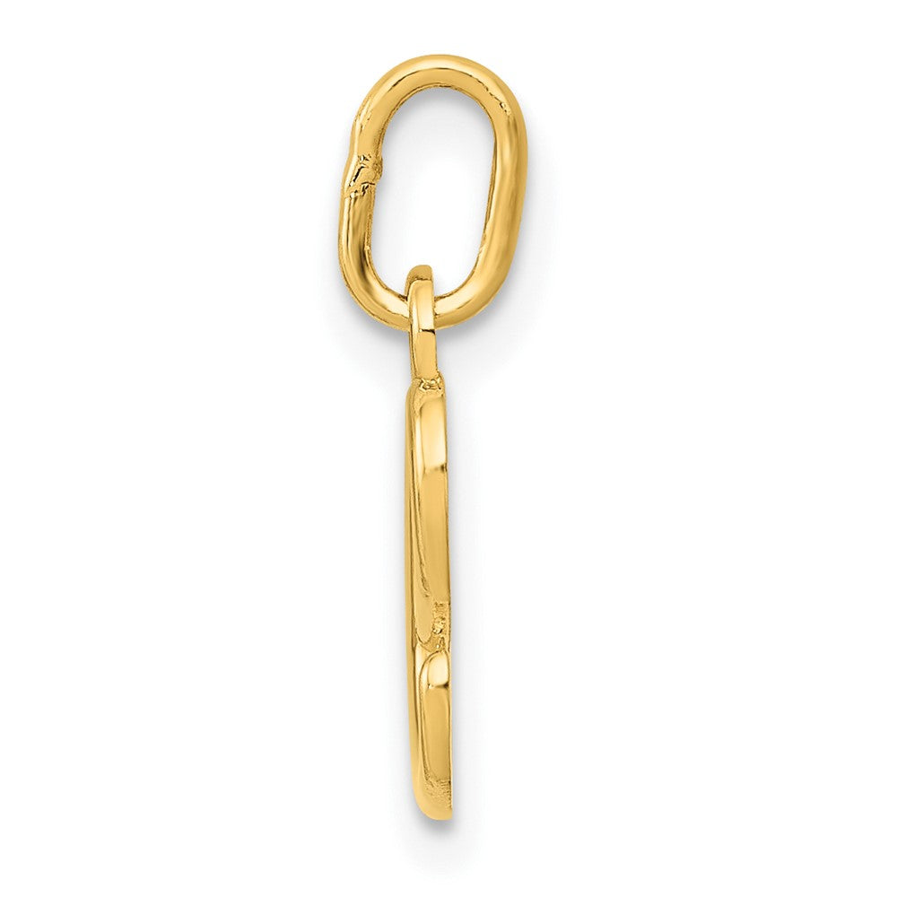 10K / 14K Yellow Gold Letter e Initial Charm - Product Photo