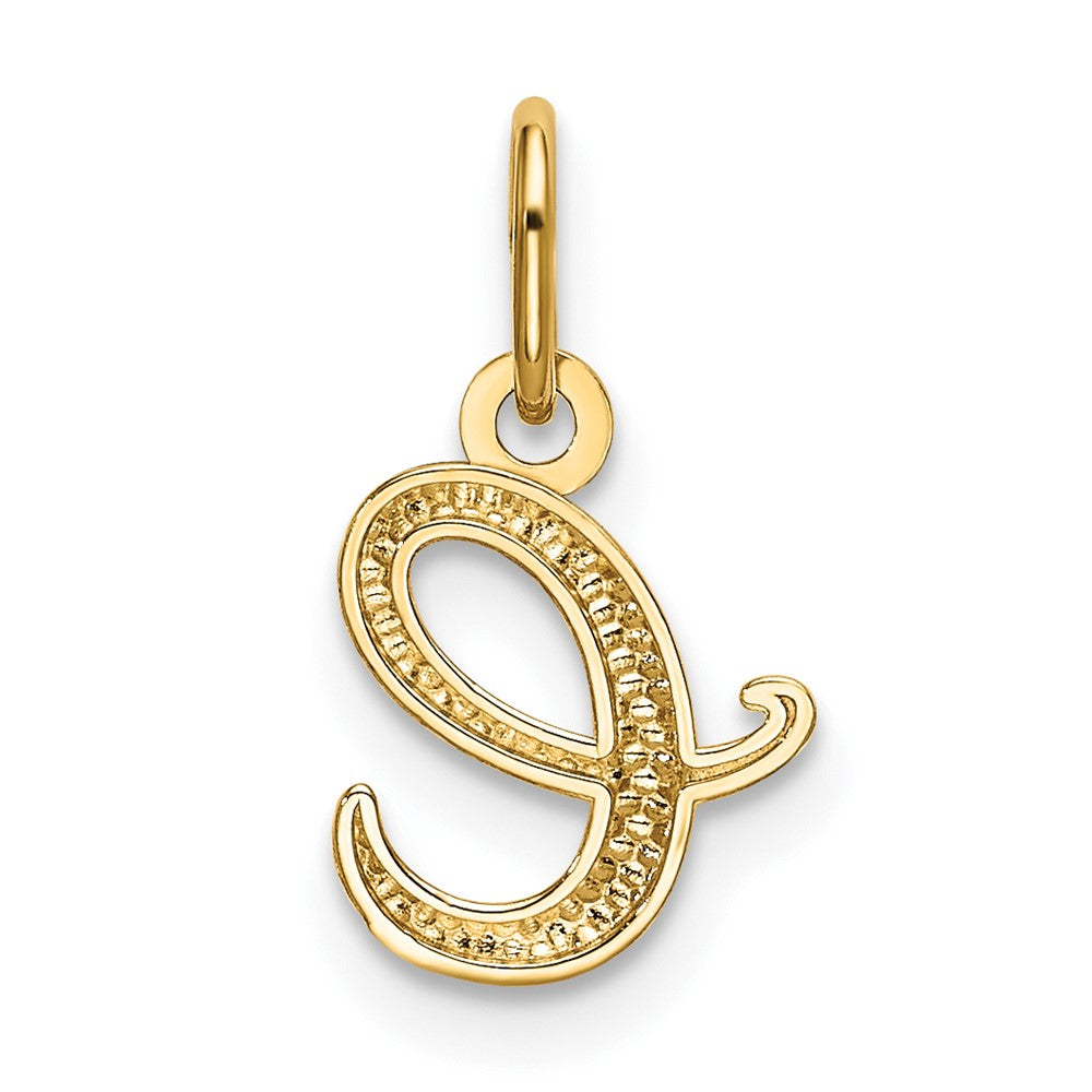 10K / 14K Yellow Gold Letter e Initial Charm - Product Photo