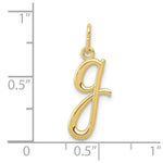 10K / 14K Yellow Gold Letter g Initial Charm - Product Photo