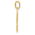 10K / 14K Yellow Gold Letter h Initial Charm - Product Photo