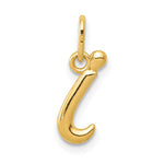 10K / 14K Yellow Gold Letter i Initial Charm - Product Photo